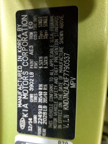 2015 Kia Soul VIN: KNDJN2A2XF7790537 Lot: 58128284