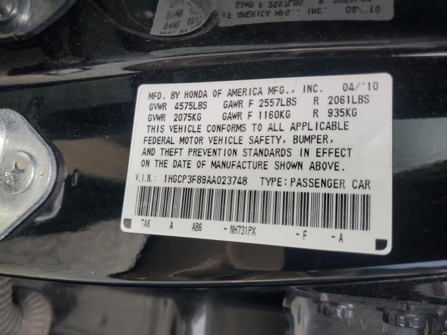 2010 Honda Accord Exl VIN: 1HGCP3F89AA023748 Lot: 59149484