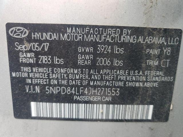 5NPD84LF4JH271553 2018 HYUNDAI ELANTRA - Image 12