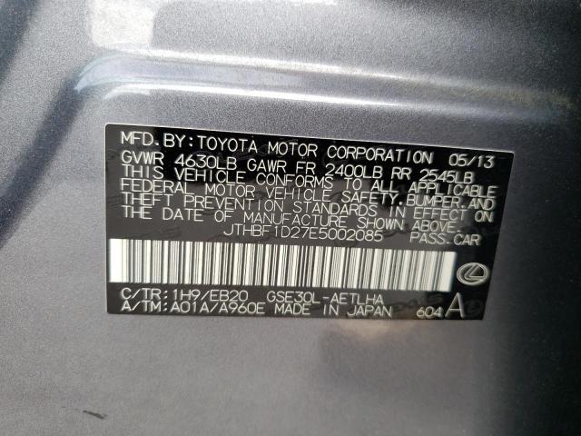 2014 Lexus Is 250 VIN: JTHBF1D27E5002085 Lot: 58472074