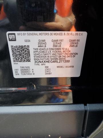 Auction sale of the 2024 CHEVROLET EQUINOX , vin: 3GNAXHEG4RL277200, lot number: 59668524