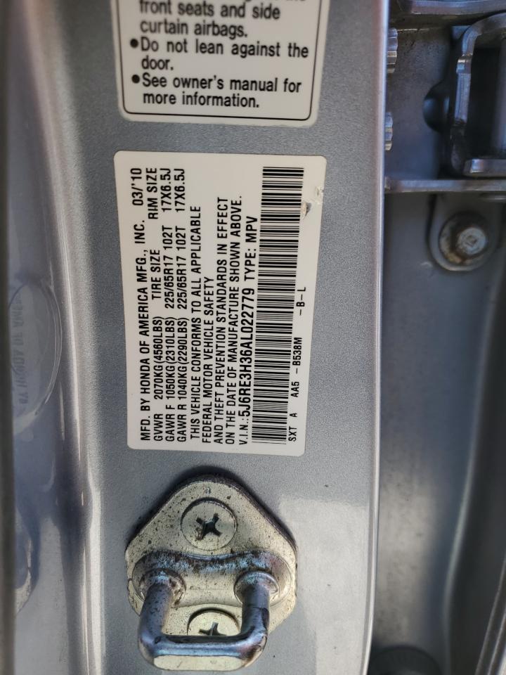 5J6RE3H36AL022779 2010 Honda Cr-V Lx