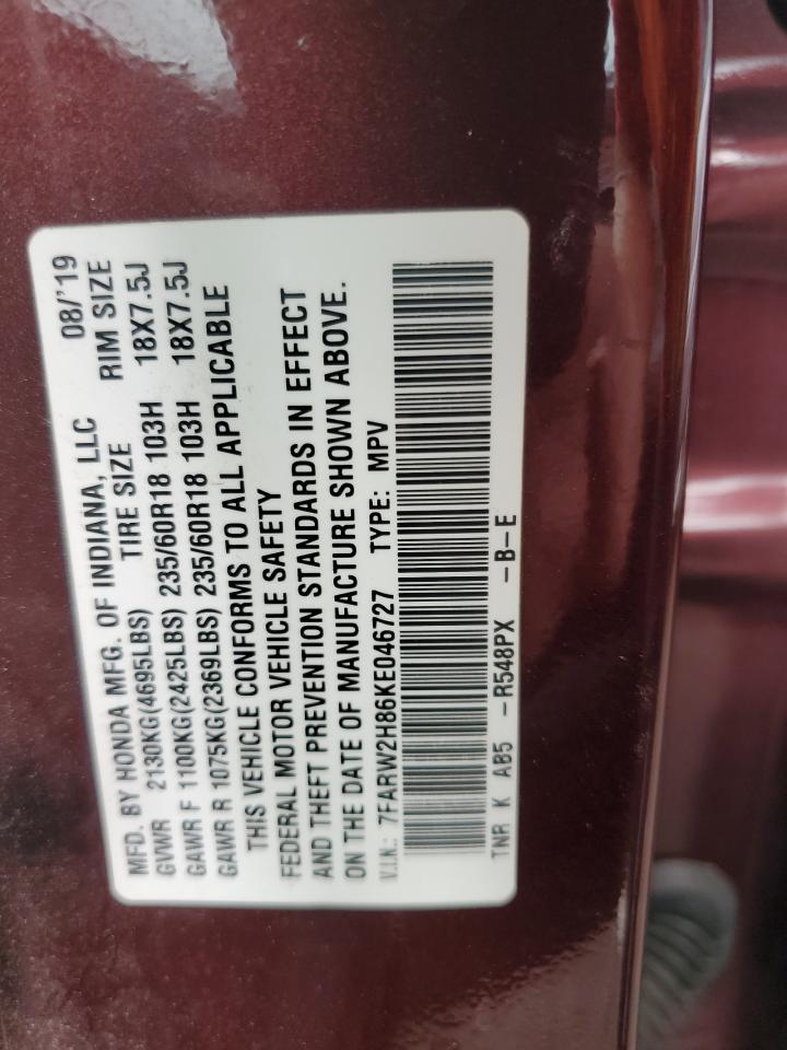 7FARW2H86KE046727 2019 Honda Cr-V Exl