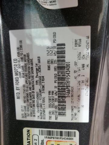 2015 Ford Mustang VIN: 1FA6P8TH1F5434001 Lot: 57447184