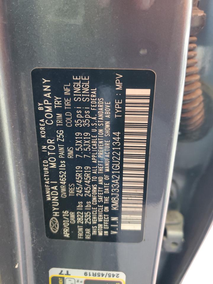 KM8J33A21GU221344 2016 Hyundai Tucson Limited