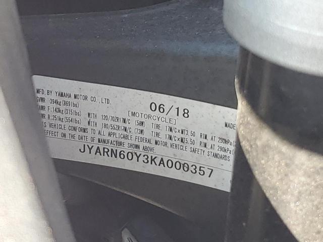 2019 YAMAHA MTT09 C JYARN60Y3KA000357