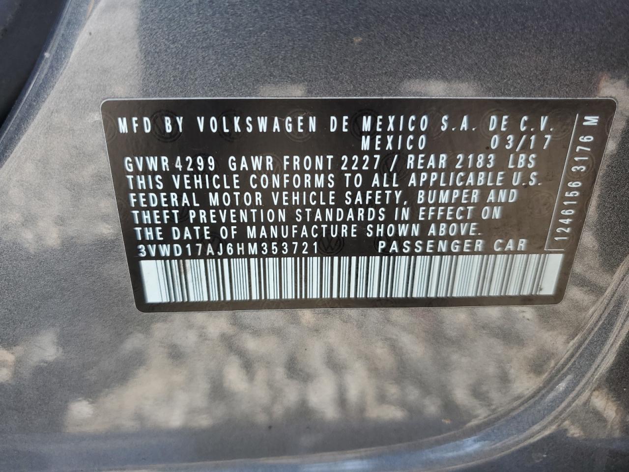 3VWD17AJ6HM353721 2017 Volkswagen Jetta Sport