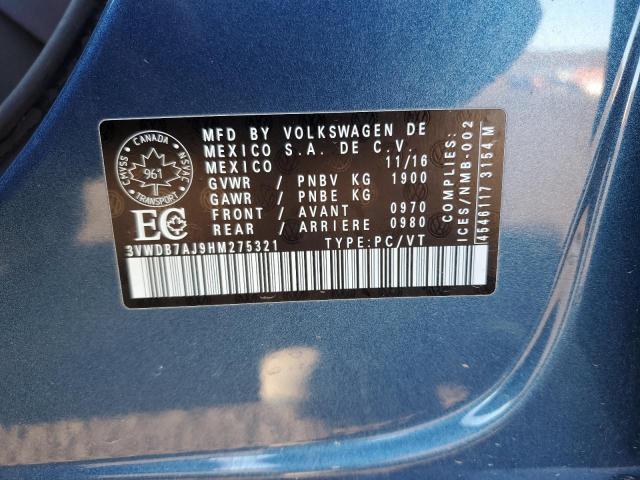 2017 Volkswagen Jetta Se VIN: 3VWDB7AJ9HM275321 Lot: 59164154