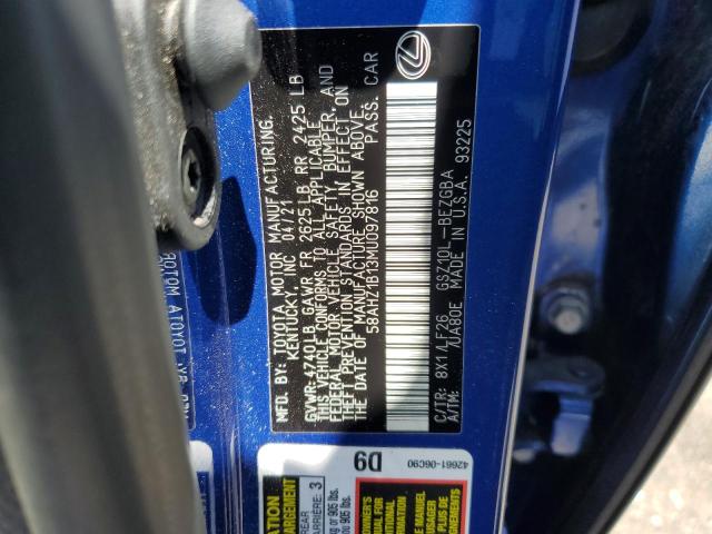 2021 Lexus Es 350 Base VIN: 58AHZ1B13MU097816 Lot: 57653464