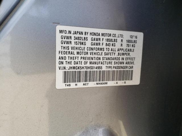 2017 Honda Fit Ex VIN: JHMGK5H70HS014955 Lot: 59688254