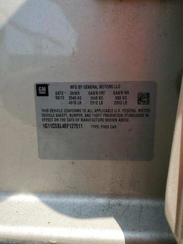 2014 Chevrolet Malibu 1Lt VIN: 1G11C5SL4EF127511 Lot: 59357704