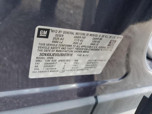 2018 Chevrolet Equinox Lt VIN: 3GNAXJEV0JS607818 Lot: 60970104