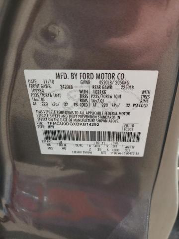 1FMCU0DGXBKB14292 2011 Ford Escape Xlt