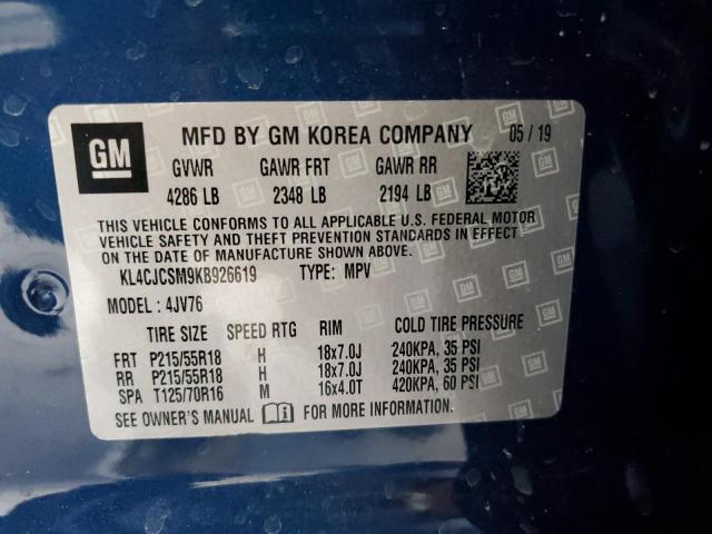 2019 Buick Encore Essence VIN: KL4CJCSM9KB926619 Lot: 61117414