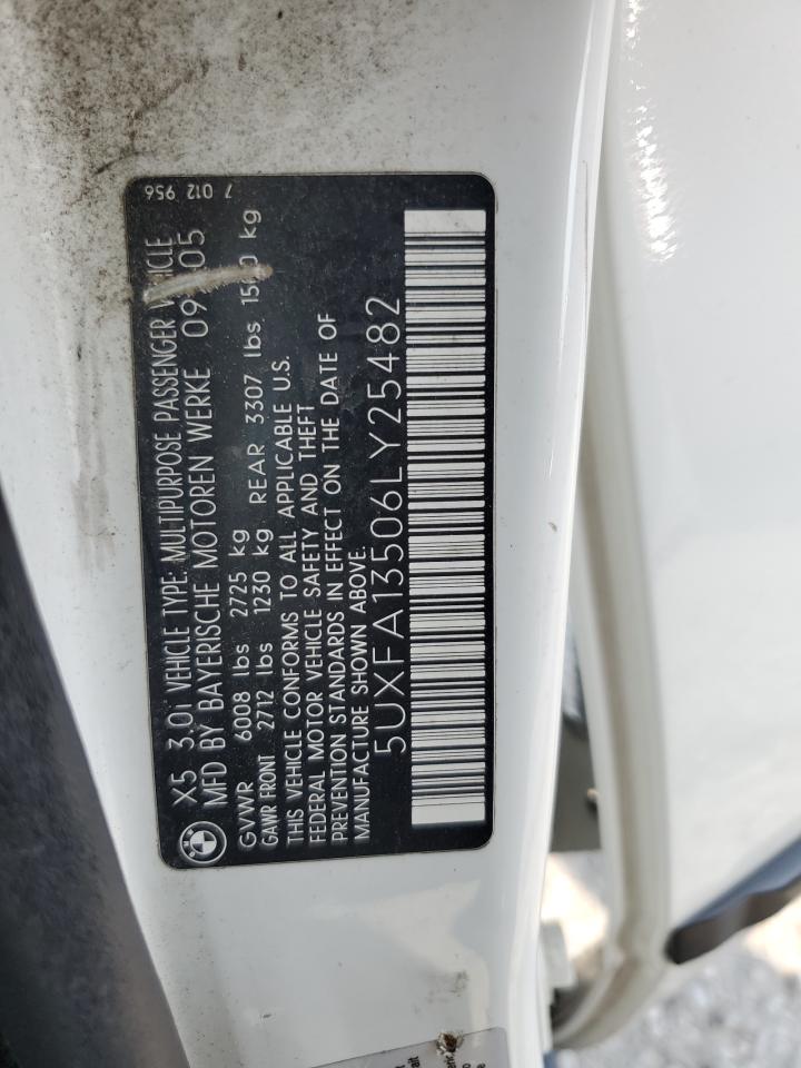 5UXFA13506LY25482 2006 BMW X5 3.0I