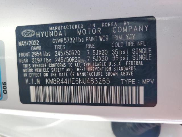 2022 Hyundai Palisade Sel VIN: KM8R44HE6NU483265 Lot: 59283884