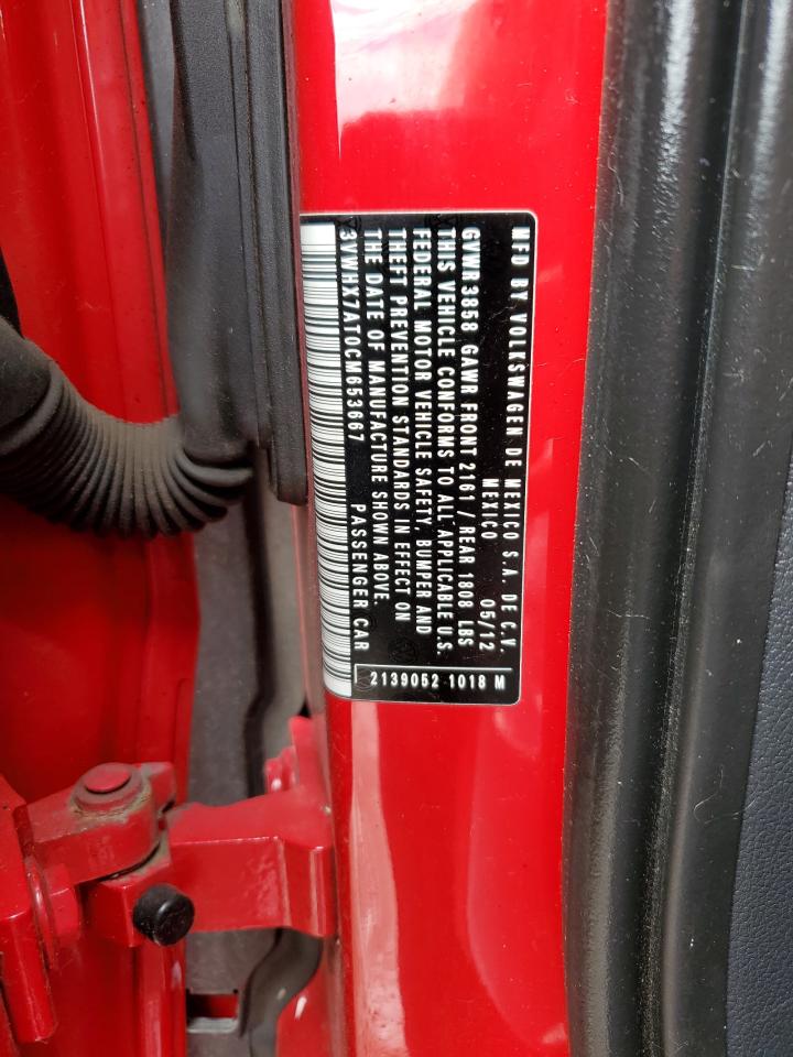 3VWHX7AT0CM653667 2012 Volkswagen Beetle