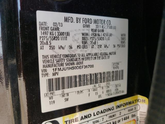 2013 Ford Expedition Xlt VIN: 1FMJU1H50DEF36708 Lot: 58512984