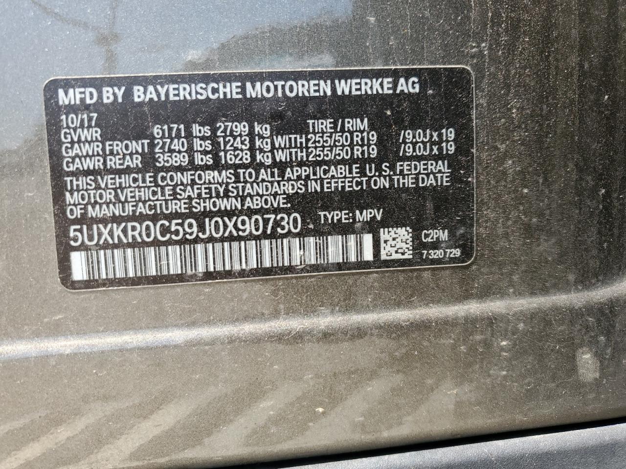 5UXKR0C59J0X90730 2018 BMW X5 xDrive35I