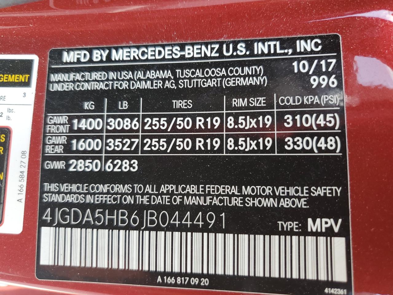 4JGDA5HB6JB044491 2018 Mercedes-Benz Gle 350 4Matic