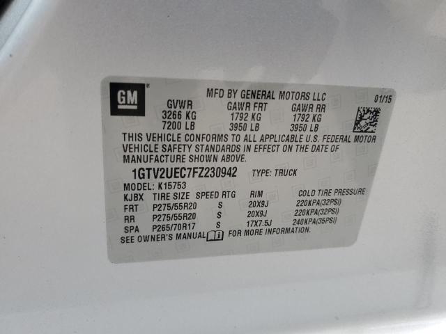 2015 GMC SIERRA K15 - 1GTV2UEC7FZ230942