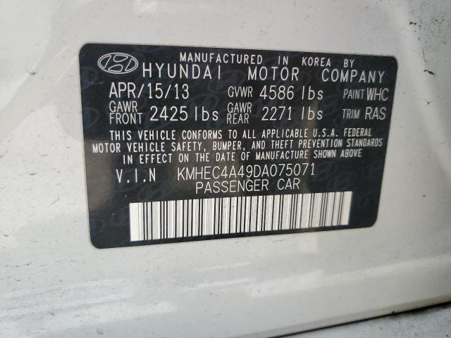 2013 Hyundai Sonata Hybrid VIN: KMHEC4A49DA075071 Lot: 61203144