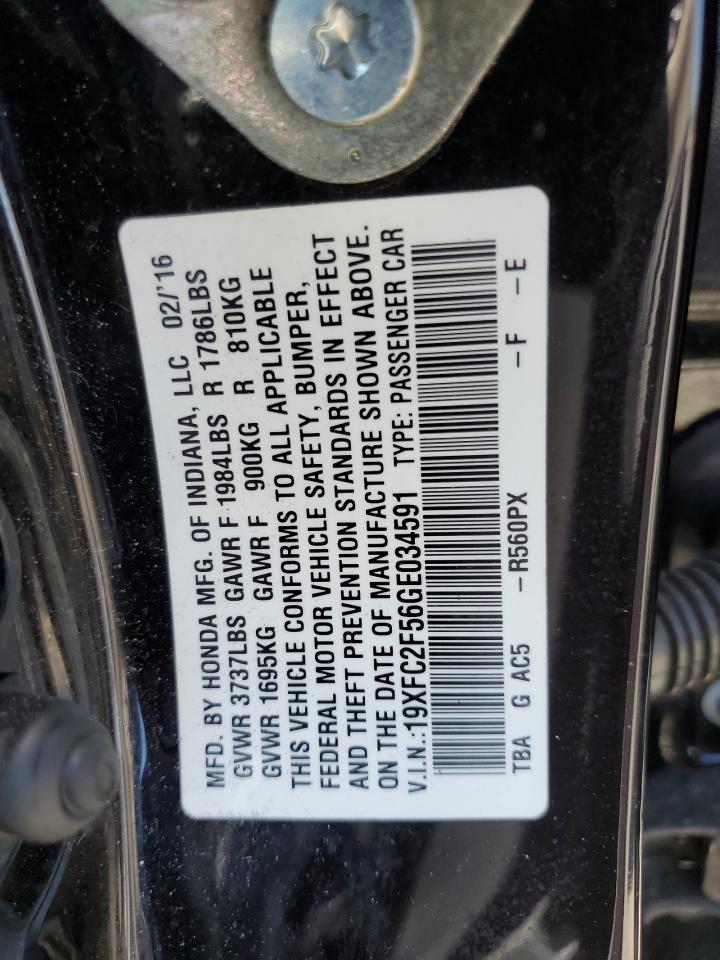 19XFC2F56GE034591 2016 Honda Civic Lx