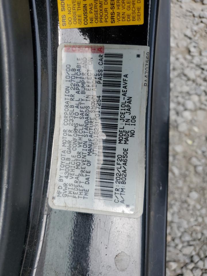 JTHBD182310017254 2001 Lexus Is 300