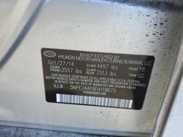 2015 Hyundai Sonata Se VIN: 5NPE24AF6FH118673 Lot: 59095474