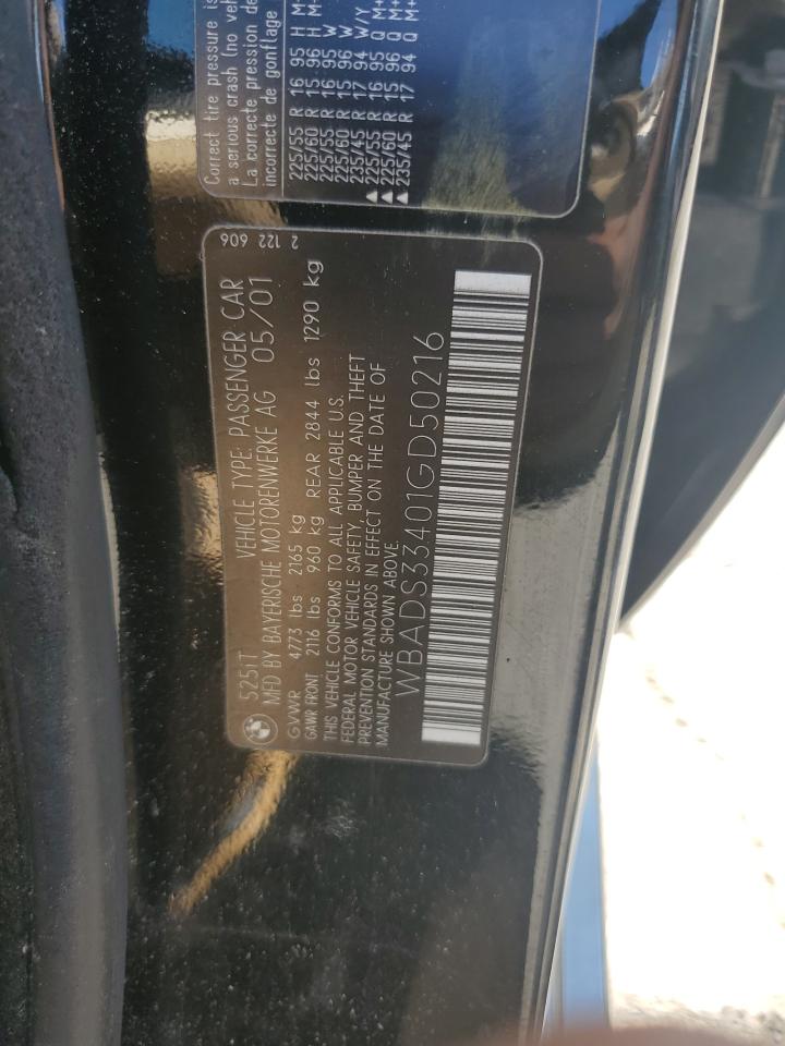 WBADS33401GD50216 2001 BMW 525 It