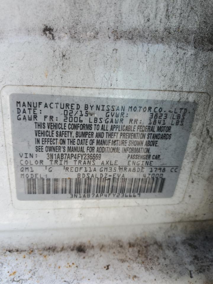 3N1AB7AP4FY236669 2015 Nissan Sentra S