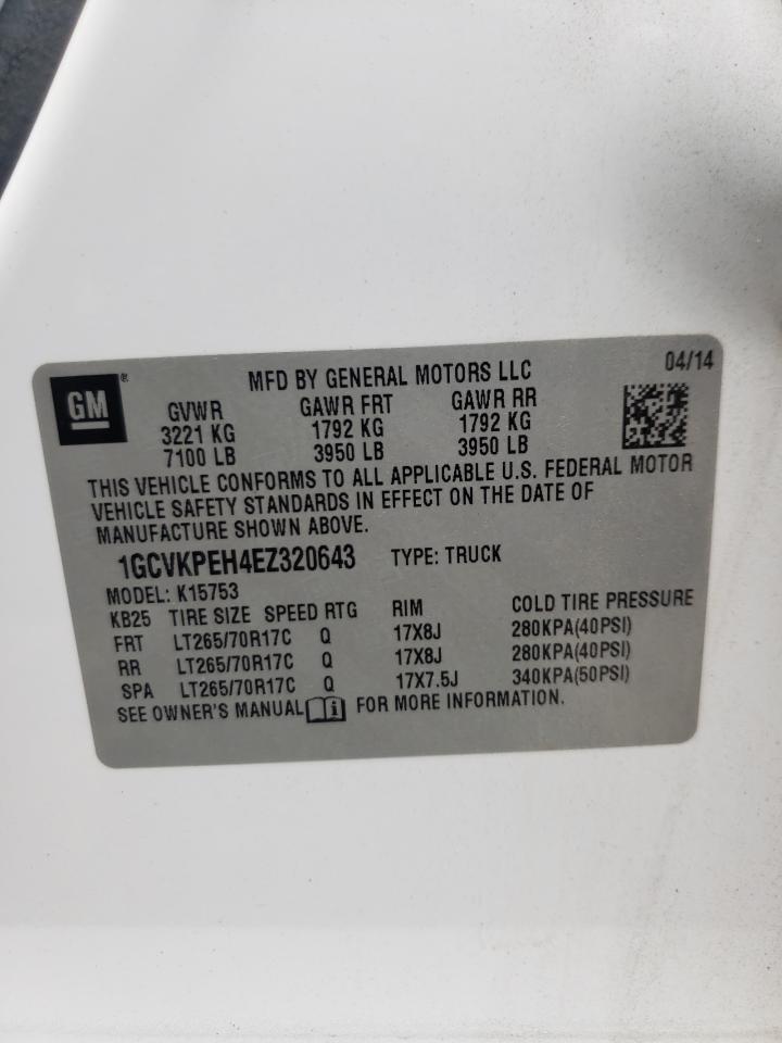 1GCVKPEH4EZ320643 2014 Chevrolet Silverado K1500