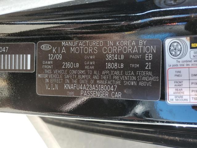 2010 Kia Forte Ex VIN: KNAFU4A23A5180047 Lot: 57123284