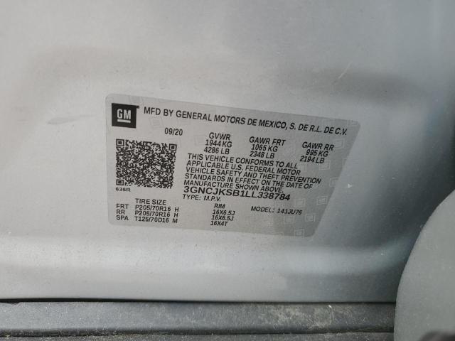 3GNCJKSB1LL338784 Chevrolet Trax LS 13