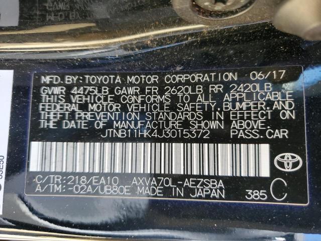 VIN JTNB11HK4J3015372 2018 Toyota Camry, L no.12