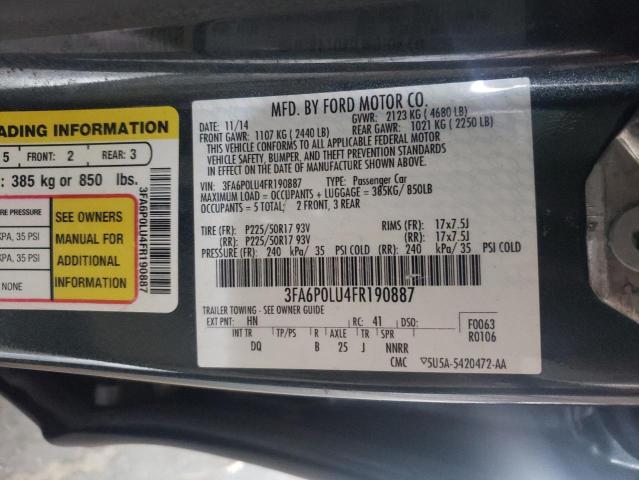 VIN 3FA6P0LU4FR190887 2015 Ford Fusion, Se Hybrid no.12