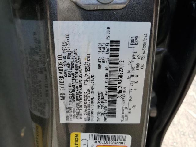 2016 LINCOLN MKZ - 3LN6L2J93GR622012