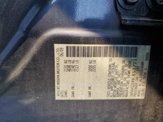 2009 Nissan Maxima S VIN: 1N4AA51E49C853771 Lot: 57967404