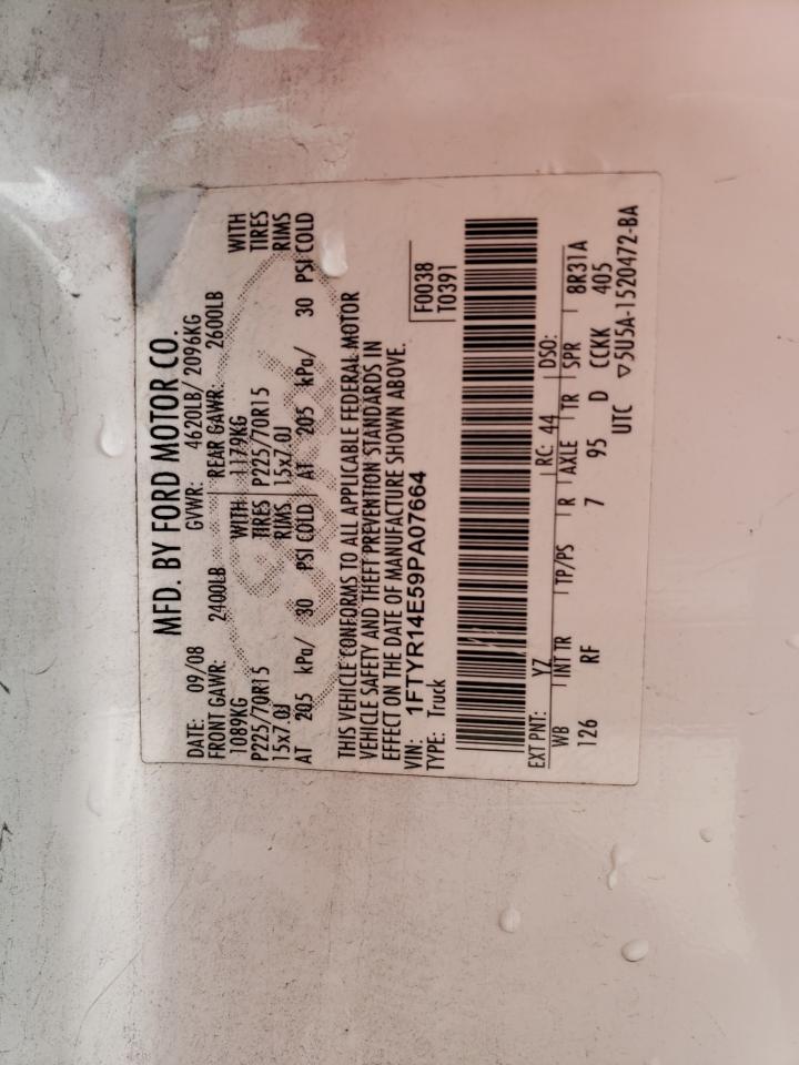 1FTYR14E59PA07664 2009 Ford Ranger Super Cab