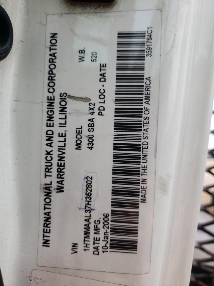 1HTMMAAL37H352802 2007 International 4000 4300