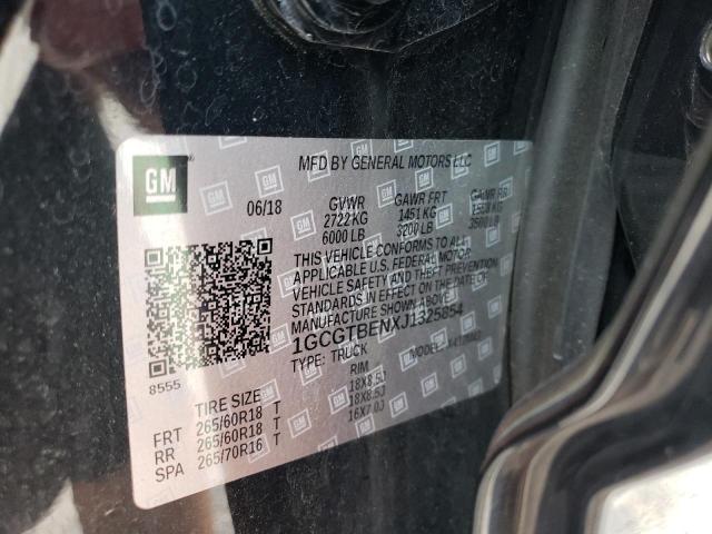 2018 Chevrolet Colorado VIN: 1GCGTBENXJ1325854 Lot: 60209384