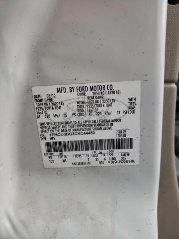 1FMCU0DG3CKC44450 2012 Ford Escape Xlt