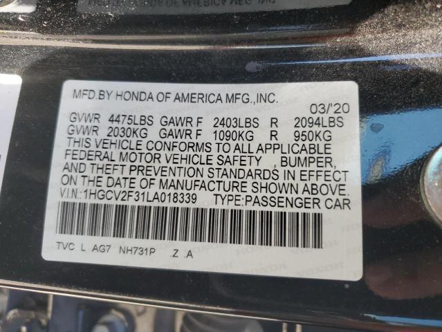 1HGCV2F31LA018339 Honda Accord SPO 13