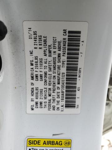 VIN 19UUA8F30EA007029 2014 Acura TL, SE no.12