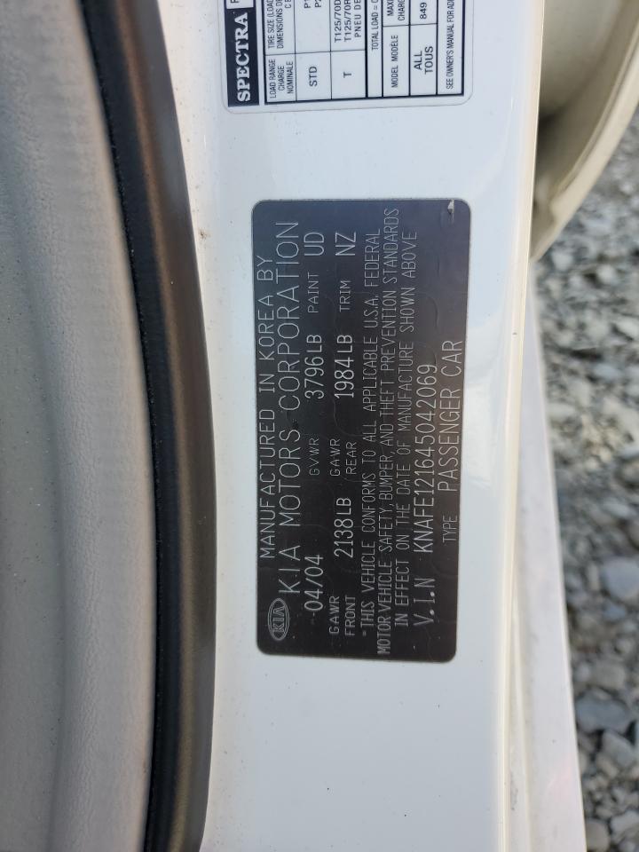 KNAFE121645042069 2004 Kia Spectra Lx