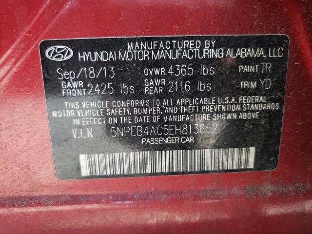 2014 Hyundai Sonata Gls VIN: 5NPEB4AC5EH813652 Lot: 60665664