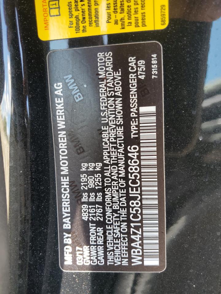 WBA4Z1C58JEC58646 2018 BMW 430I