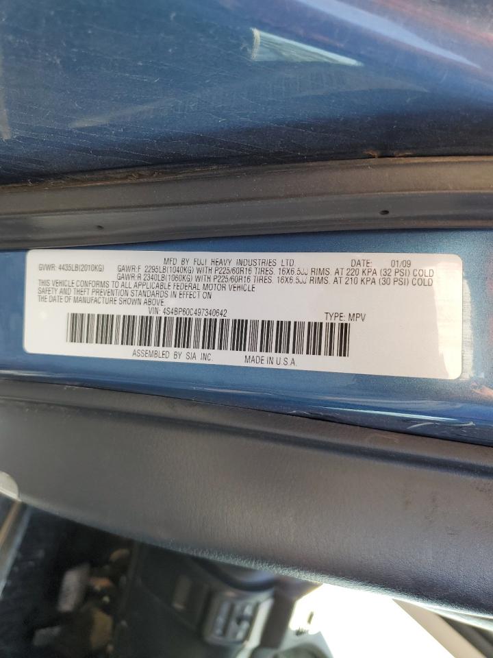 4S4BP60C497340642 2009 Subaru Outback
