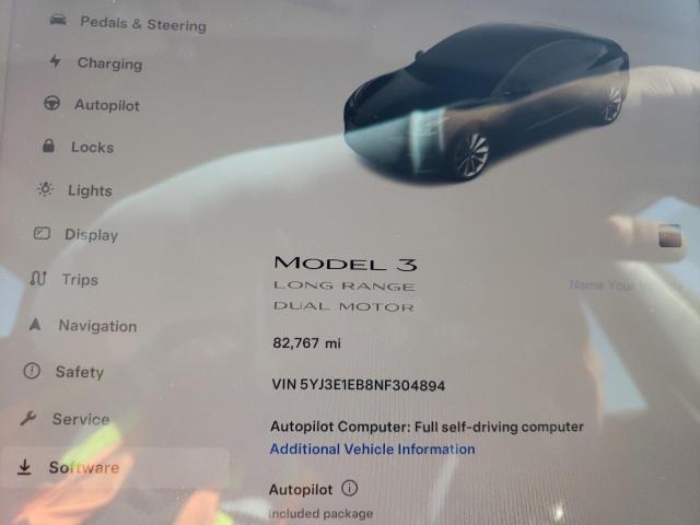 2022 Tesla Model 3 VIN: 5YJ3E1EB8NF304894 Lot: 56499434