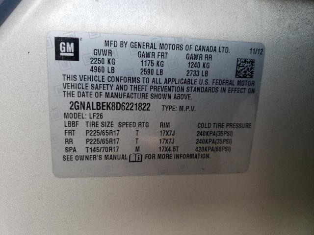 2013 Chevrolet Equinox Ls VIN: 2GNALBEK8D6221822 Lot: 60933074